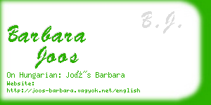 barbara joos business card